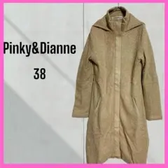 [pinky&Dianne] フード付　ロングコート　合成革　フーディ