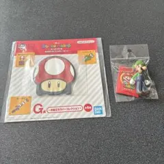 スーパーマリオ　SUPERMARIO ラバーコースター　キーホルダー　2点セット