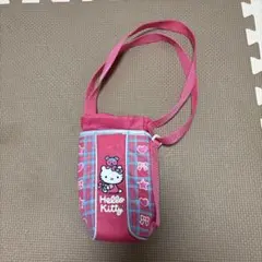 Hello Kitty 水筒カバー ピンク チェック柄