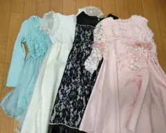 子供ドレスセット 4点 /ピアノ発表会、練習着などに