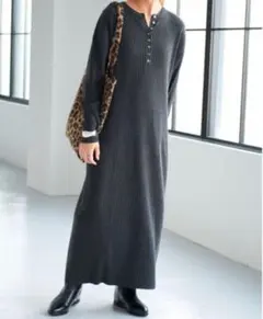 Spick&Span ヘンリーネックニットワンピース