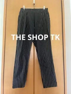 THE SHOP TK ストライプデザイン　テーパードパンツ　Mサイズ
