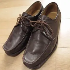 バリー BALLY スイス製 Uチップ革靴 US7 約24.5cm ブラウン