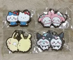 ちいかわ×サンリオキャラクターズ なかよしラバーマスコット　4点セット