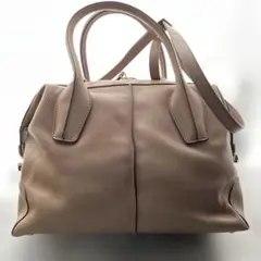 TOD'S ベージュ two way ショルダーバッグ&ハンドバッグ