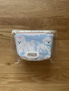 新品未使用未開封 フェイラーモフモフワンチャン舟型ポーチS（WEB限定）