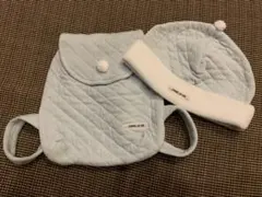 COMME CA ISM ベビー　水色帽子とリュックセット