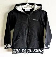 X-GIRL フード付きキッズパーカー 120サイズ 黒