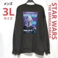 メンズ スターウォーズ マンダロリアン 長袖トレーナー 3L チャコールグレー