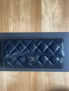 未使用・美品】シャネル マトラッセ パテント 黒 財布 正規保証2949k