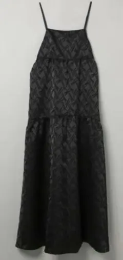 新品　JEANASIS　ジャガードボリュームキャミワンピース秋キャミワンピ二次会