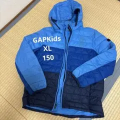 GAPキッズ　フード付き中綿コート ブルー