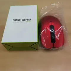 SANWA SUPPLY ワイヤレスマウス レッド 本体