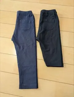 西松屋 レギンスパンツ 90cm 2枚セット 保育園着 ネイビー ブラック