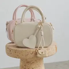 ローリーズファーム　チャームツキミニボストン 592822 アイボリー　バッグ