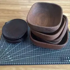 木製食器 天然木 木皿 小皿 サラダボウル 菓子鉢　10セット