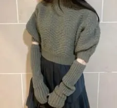 SNIDEL ハイネックセーター　アームウォーマー付き