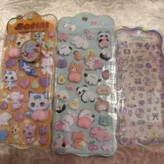 動物キャラクターシール3枚セット