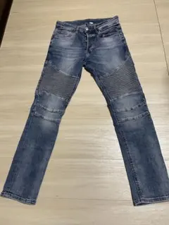 H &M バイカースキニーデニム