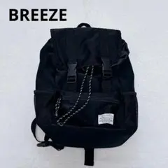 BREEZE キッズ リュック Sサイズ ブラック 反射テープ付き デイパックのサムネイル