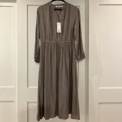 【新品未使用・タグ付】ユニクロ　Vネックロングシャツワンピース　Sサイズ