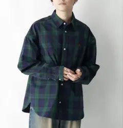 【美品】POLO BCS ポロ・ビーシーエス オーバーサイズチェックシャツ M