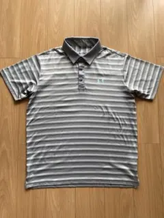 【専用】UNDER ARMOUR グレー ストライプ ポロシャツ XL