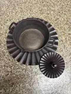 日本製 鋳鉄鍋 蓋付き 直径約17cm