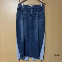 GEVS. バックリブデニムロングタイトスカート