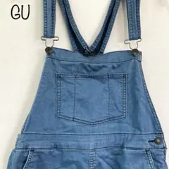 【GU】デニムサロペットスカート　ブルー　L