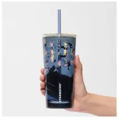 【スタバ】SAKURA2025グラスタンブラーナイトブルー