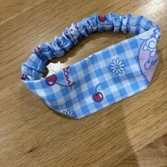 シナモンロール　ヘアバンド　水色