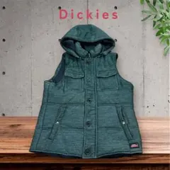 美品✨Dickies ディキーズ 中綿入りベスト フード付き グリーン L