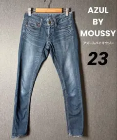 アズールバイマウジー スキニーデニム ダークブルー ストレッチ コットン 23