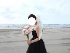 ウェディングドレス ブラックドレス 前撮り