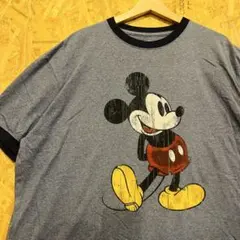 Disney ミッキーマウス リンガーTシャツ ディズニー公式 XLサイズのサムネイル