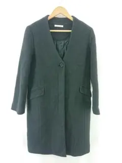 PREFERIR ノーカラーコート ダークグレー レディース　サイズM ◾️のサムネイル