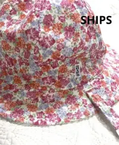 【美品】SHIPS シップス　帽子　ハット　ベビー　花柄　ピンク　リバーシブルのサムネイル