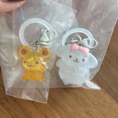 サンリオ　ポムポムプリン めじるしアクセサリー スコーン　マカロン　２点セット