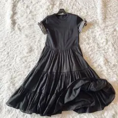 美品✨ ボーダーズアットバルコニー バレリーナティードレス ティアードワンピース