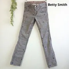 ベティスミス ギンガムチェック スキニーパンツ カジュアル ズボン L 日本製