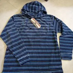 (58)Lightning Bolt ストライプフード付きカットソー M