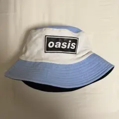 【レア】Oasis ロゴ バケットハット 水色 白 シティカラー