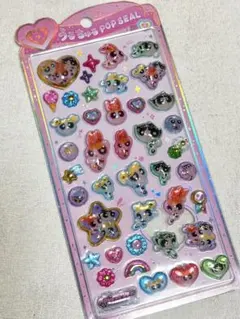 【正規品】パワパフ　パワーパフガールズ　うるちゅるポップシール