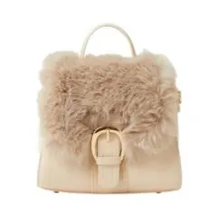 【美品】DIANA ファーショルダー マルチWAYバッグ アイボリー