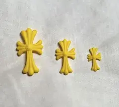 ネイルパーツ 十字架 クロス イエロー