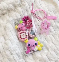 ガチャ詰めポーチ たまごっち ふらわっち カラフルマルチチャーム 天使っち