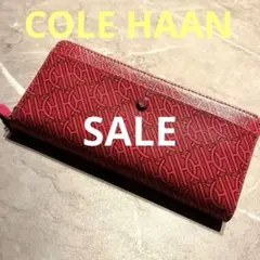 【新品未使用】コールハーン COLE HAAN長財布 ロゴ ピンク赤のサムネイル