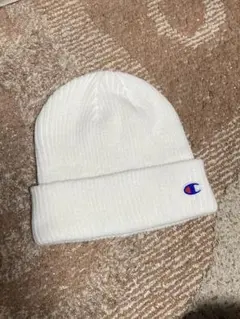 Champion ホワイト ニット帽 57-59cm