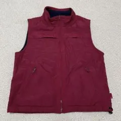 ベスト　フリース　リバーシブル　赤